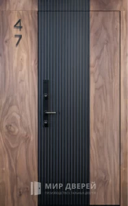 Металлически дверь с индивидуальным дизайном №1 внешняя - фото