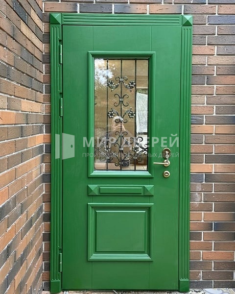 Входная дверь МДФ со стеклопакетом - фото
