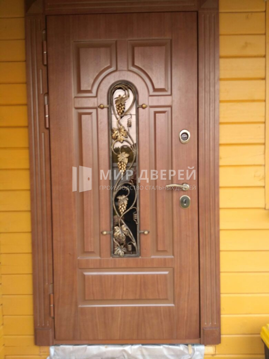 Дверь с стеклопакетом уличная с терморазрывом - фото