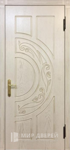 Металлическая дверь МДФ панели под имитация бруса №100 - фото №1