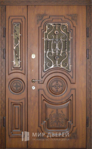 Дверь входная металлическая со стеклом №331 - фото №1