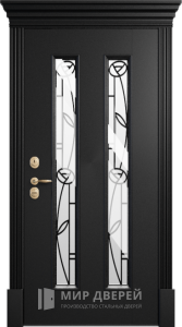 Металлическая дверь с кованными элементами из филенки №13 - фото №1