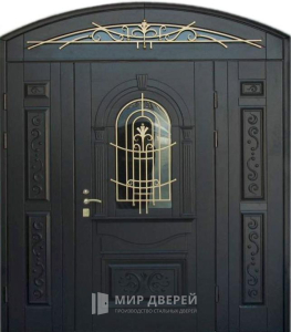 Входная железная арочная дверь №9 - фото №1