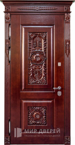 Стальная эксклюзивная дверь для деревянного дома №61 - фото №1